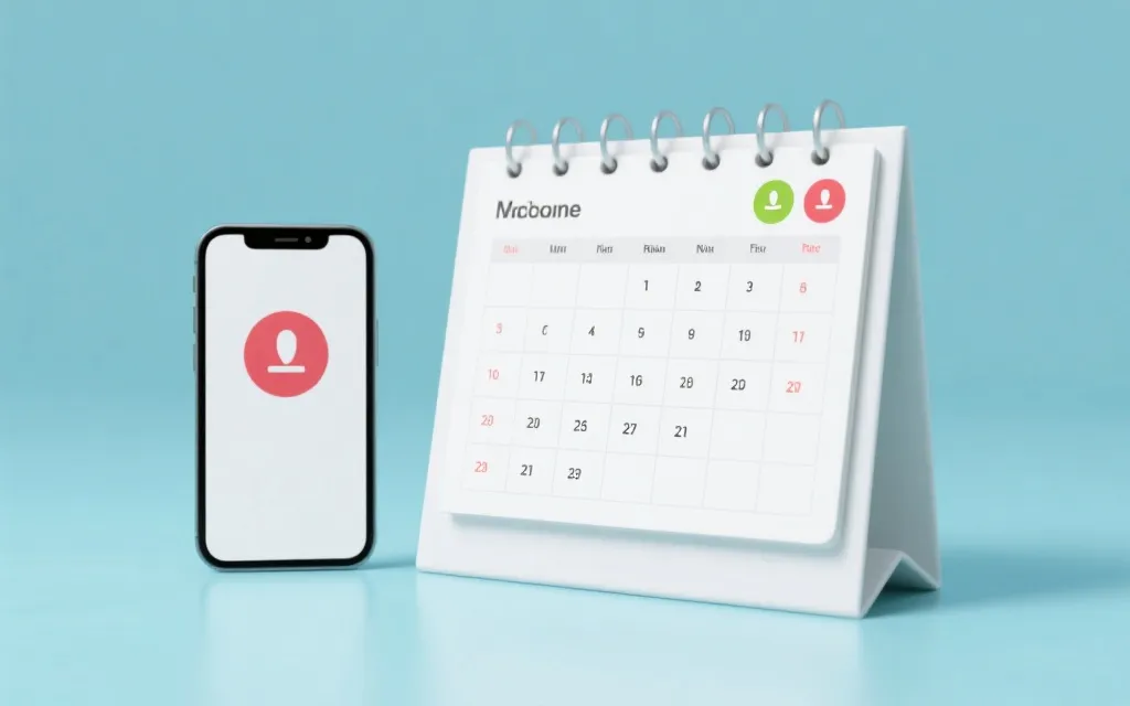 日历与手机提醒界面叠加的观赛时间规划概念图